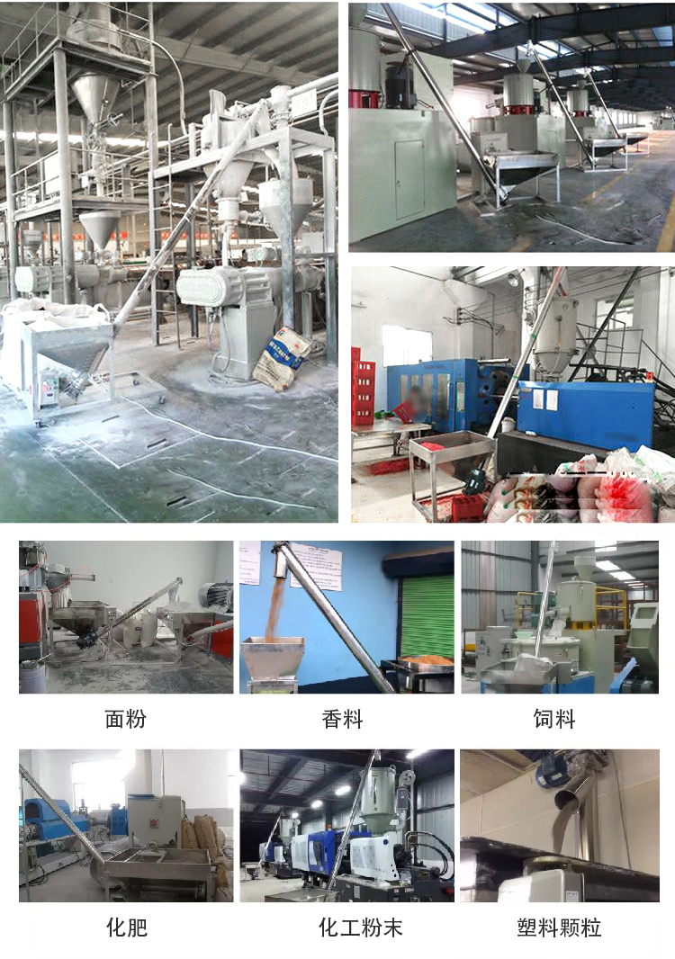 傾斜螺旋輸送機適用范圍：建材行業(yè)，化工行業(yè)，電力行業(yè)，煤炭行業(yè)，食品行業(yè)，造紙行業(yè)等