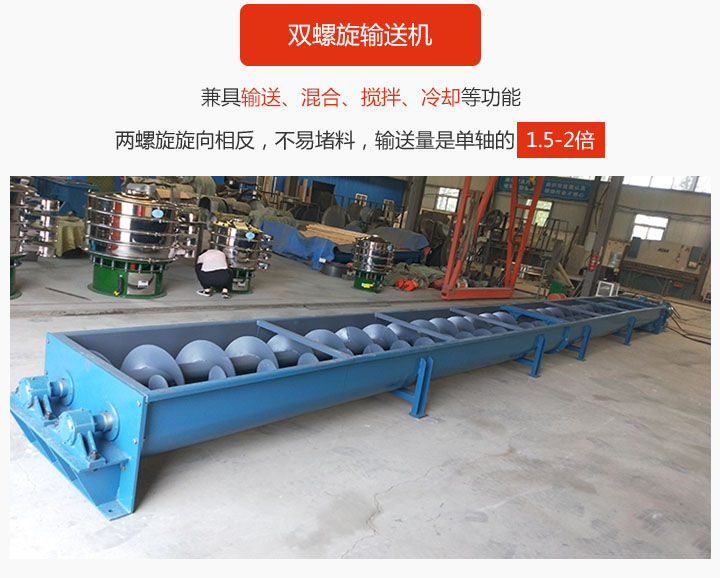 雙螺旋輸送機(jī)具備混合、攪拌功能